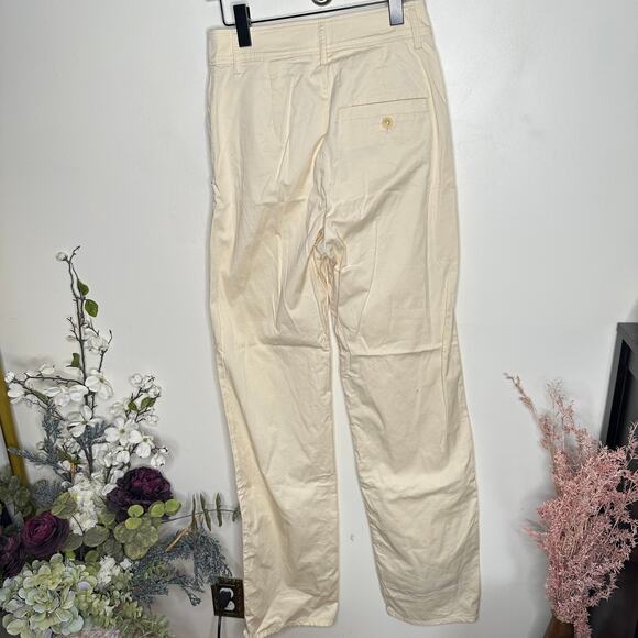 COS Tailored Cotton Straight Leg Pants Butter Yellow Sz 6 {2C34} - Picture 4 of 6